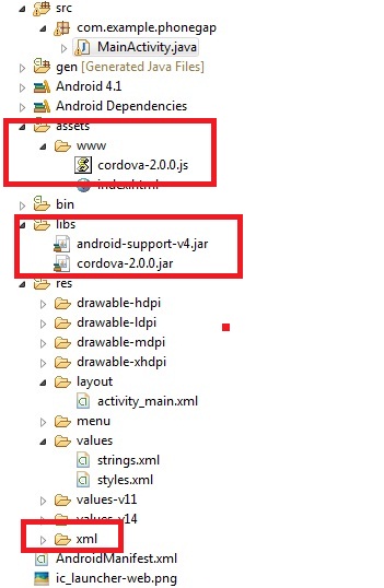 android phonegap res