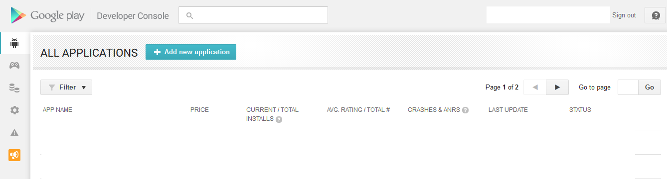 google play developer console