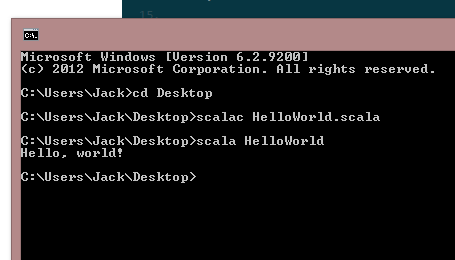 scala hello world