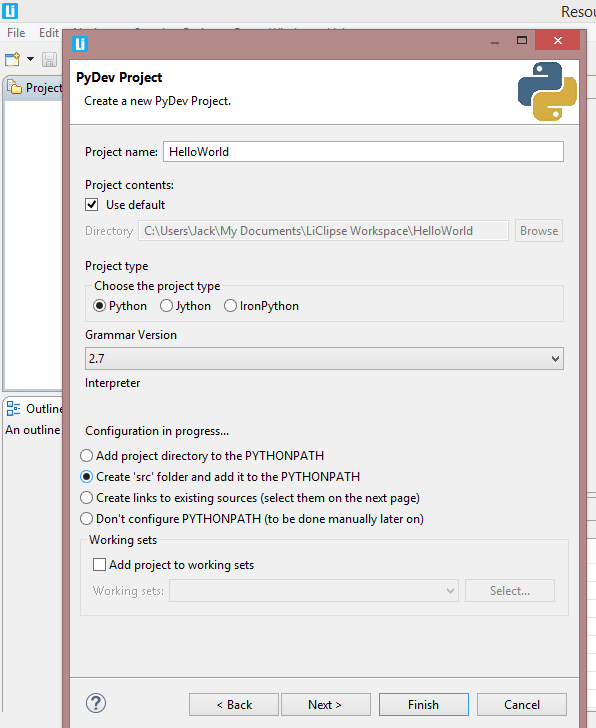 create project