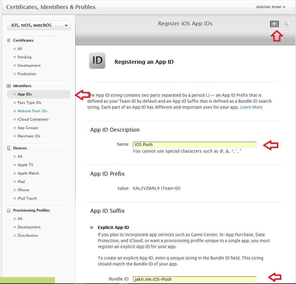 create App ID