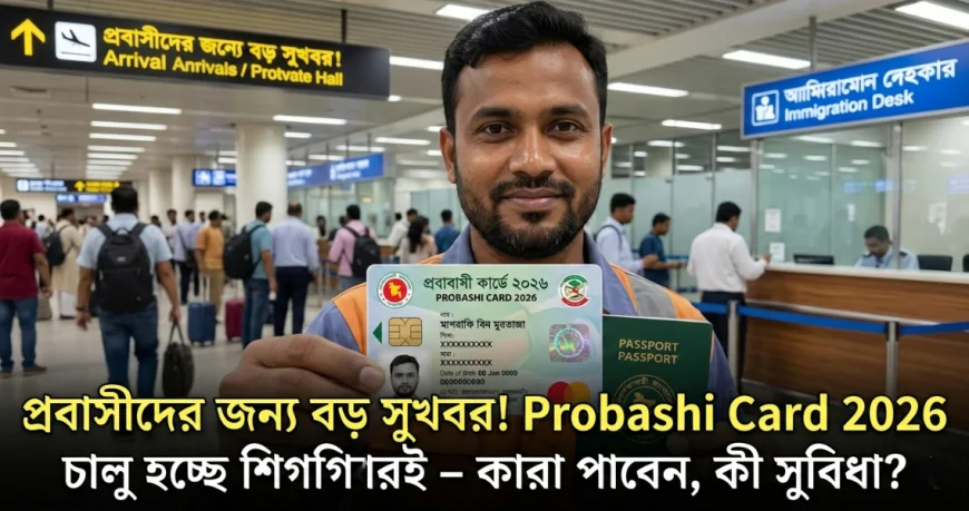 প্রবাসীদের জন্য বড় সুখবর! Probashi Card 2026 চালু হচ্ছে শিগগিরই &ndash; কারা পাবেন, কী সুবিধা?
